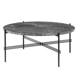 TS Coffee Table, Grey Emperador Marble/Black