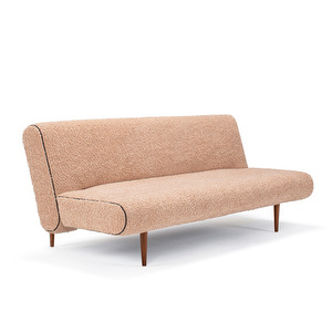 Unfurl Sofa Bed, Teddy Fabric 689 Beige, 120 x 200 cm