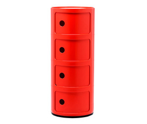 Componibili Storage Unit, Red, 4 Modules