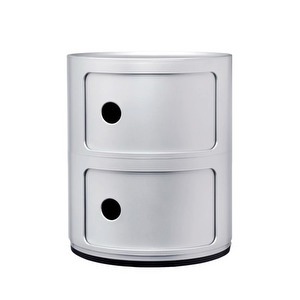 Componibili Storage Unit, Silver, 2 Modules