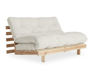 Roots Futon Sofa, Natural / Pine, W 140 cm
