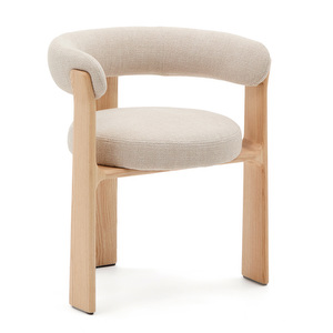 Granite Chair, Chenille Fabric Beige / Ash, 3-legged