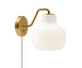 VL Ring Crown Wall Lamp, Opal Glass/Brass