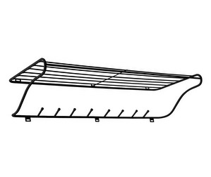 Hat Rack Shelf, Black, W 99 cm