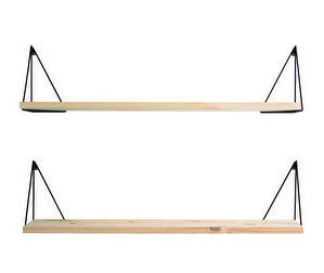Pythagoras Play Wall Shelves, Pine/Black