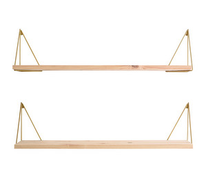 Pythagoras Play Wall Shelves, Pine/Brass