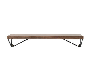 Pythagoras Wall Shelf, Walnut/Black, XS
