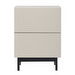 Laine Bedside Table, Greige/Black, H 55 cm