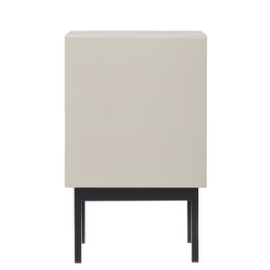 Laine Bedside Table, Greige/Black, H 65 cm