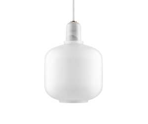 Amp Pendant Lamp, White/Marble