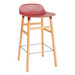 Form Bar Stool, Red/Oak