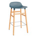 Form Bar Stool, Blue/Oak