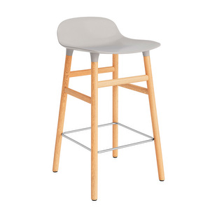 Form Bar Stool, Grey/Oak, H 65 cm