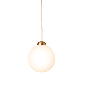 Apiales 1 Pendant, Brushed Brass / Opal, ⌀ 20 cm