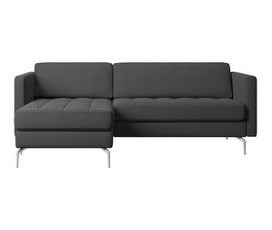 Osaka Chaise Longue, Nani Fabric 2111 Dark Grey, W 198 cm