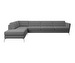 Osaka Chaise Longue, Napoli Fabric 2250 Silver Grey, W 315 cm