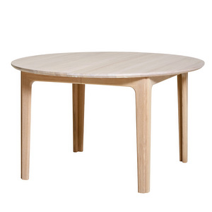 Extendable Table #112, White-Oiled Oak, ø 130-230cm