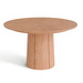 Extendable Dining Table #33, Oiled Solid Oak, ø 123–149 cm