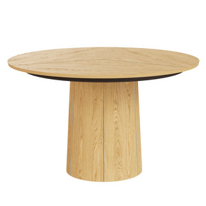 Extendable Dining Table #33, Lacquered Oak Veneer, ø 123/149 cm