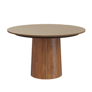 Extendable Dining Table #33, Walnut/Nutmeg, ø 123-149 cm