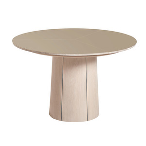 Extendable Dining Table #33, White Oiled Oak / Nutmeg, ø 123-149 cm