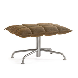 K Ottoman, Sand Fabric Natural Black, W 72 cm